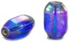 Square Pipe Blue Rainbow Bead - click here for large view